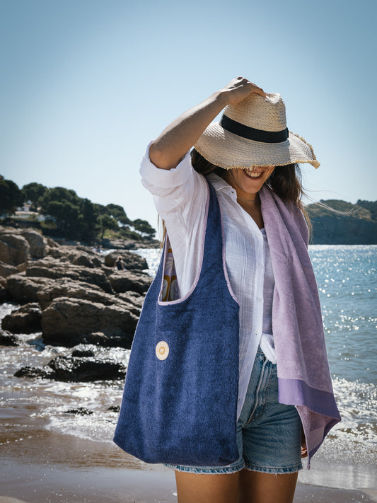TOTE BAG PALM BEACH AZUL