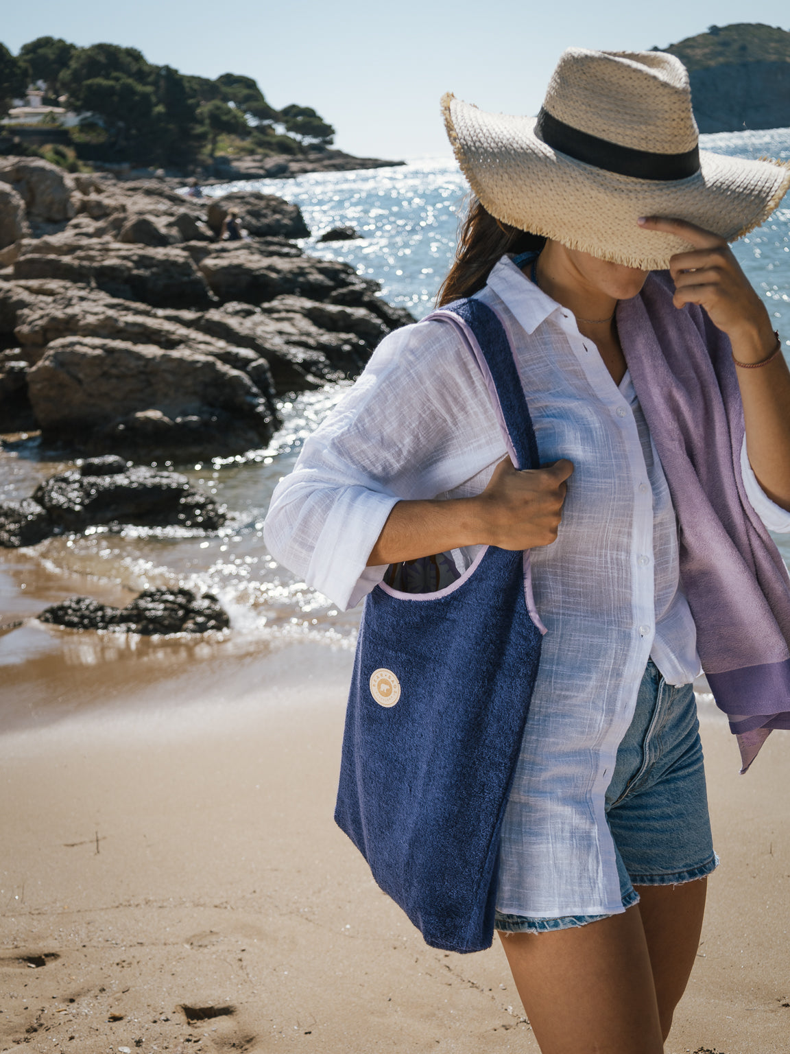 TOTE BAG PALM BEACH AZUL