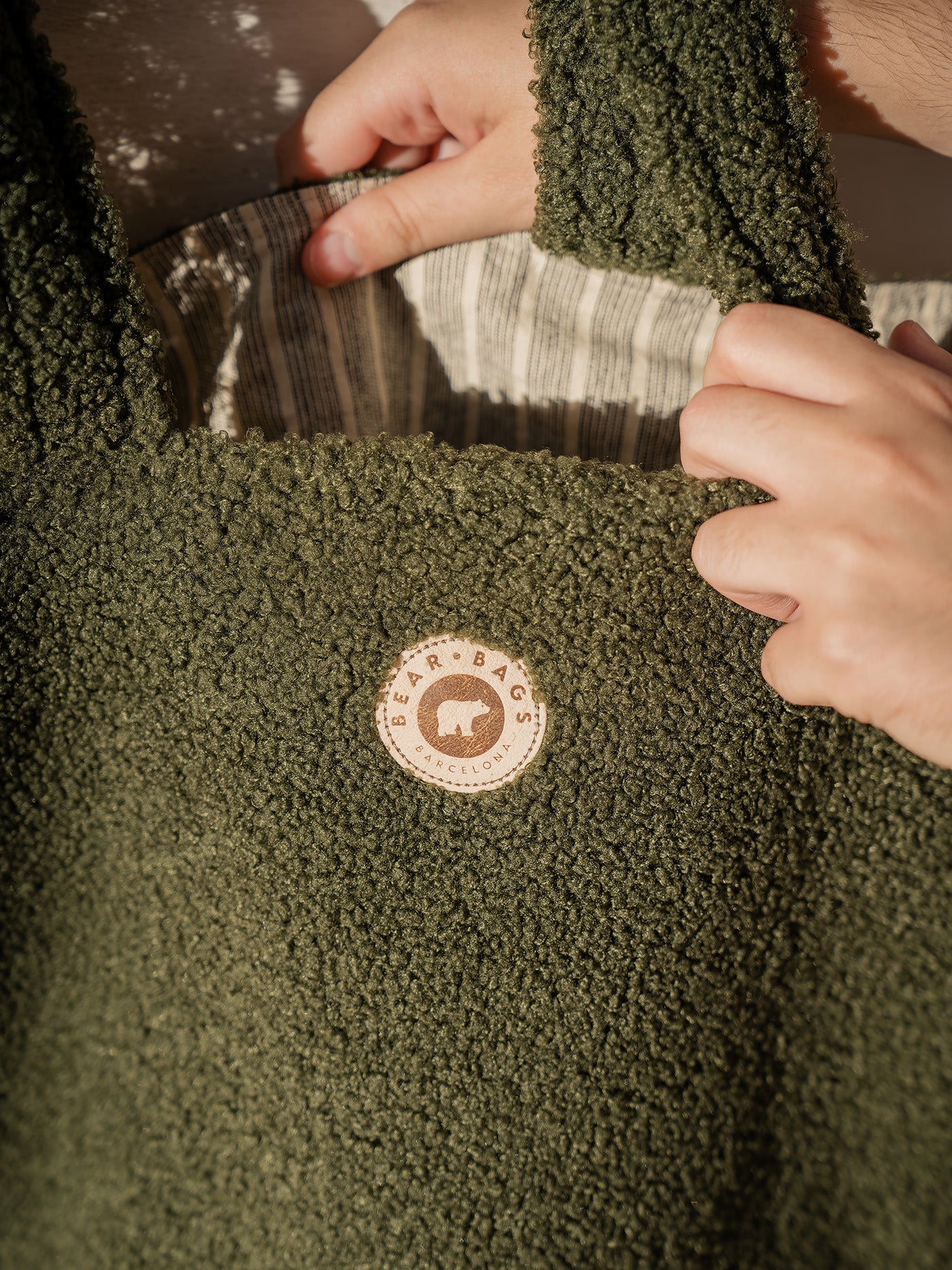 TOTE BAG SHERPA GREEN
