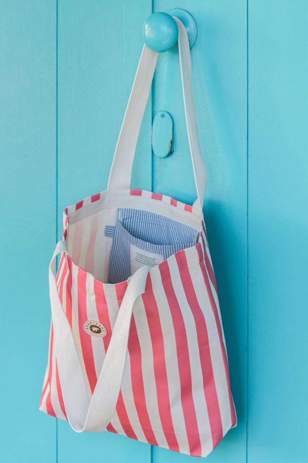 TOTE BAG STRIPES PINK