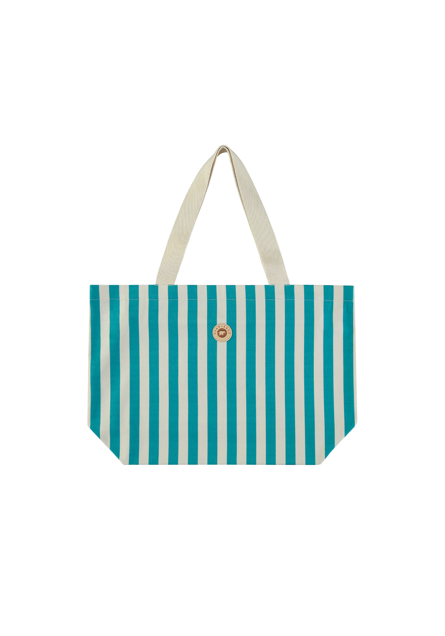 BEACH BAG STRIPES TURQUOISE