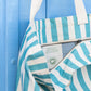 BEACH BAG STRIPES TURQUOISE