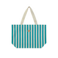 BEACH BAG STRIPES TURQUOISE