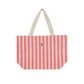 BEACH BAG STRIPES PINK